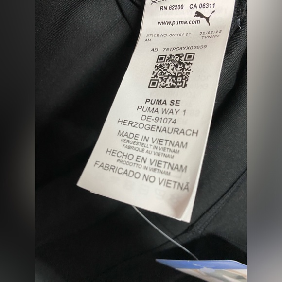 Puma Womens Ruched Fusion Pocket Tight Size Large Black - Picture 10 of 11